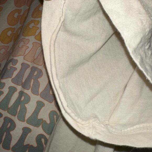 Bella Canvas Unisex “Let’s Go Girls” Tee Beige Pastel Colorful XXL DAMAGED - Picture 5 of 11